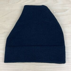 Vintage The Mews Winter Ski Beanie Hat Triple Black Made In USA New Hampshire